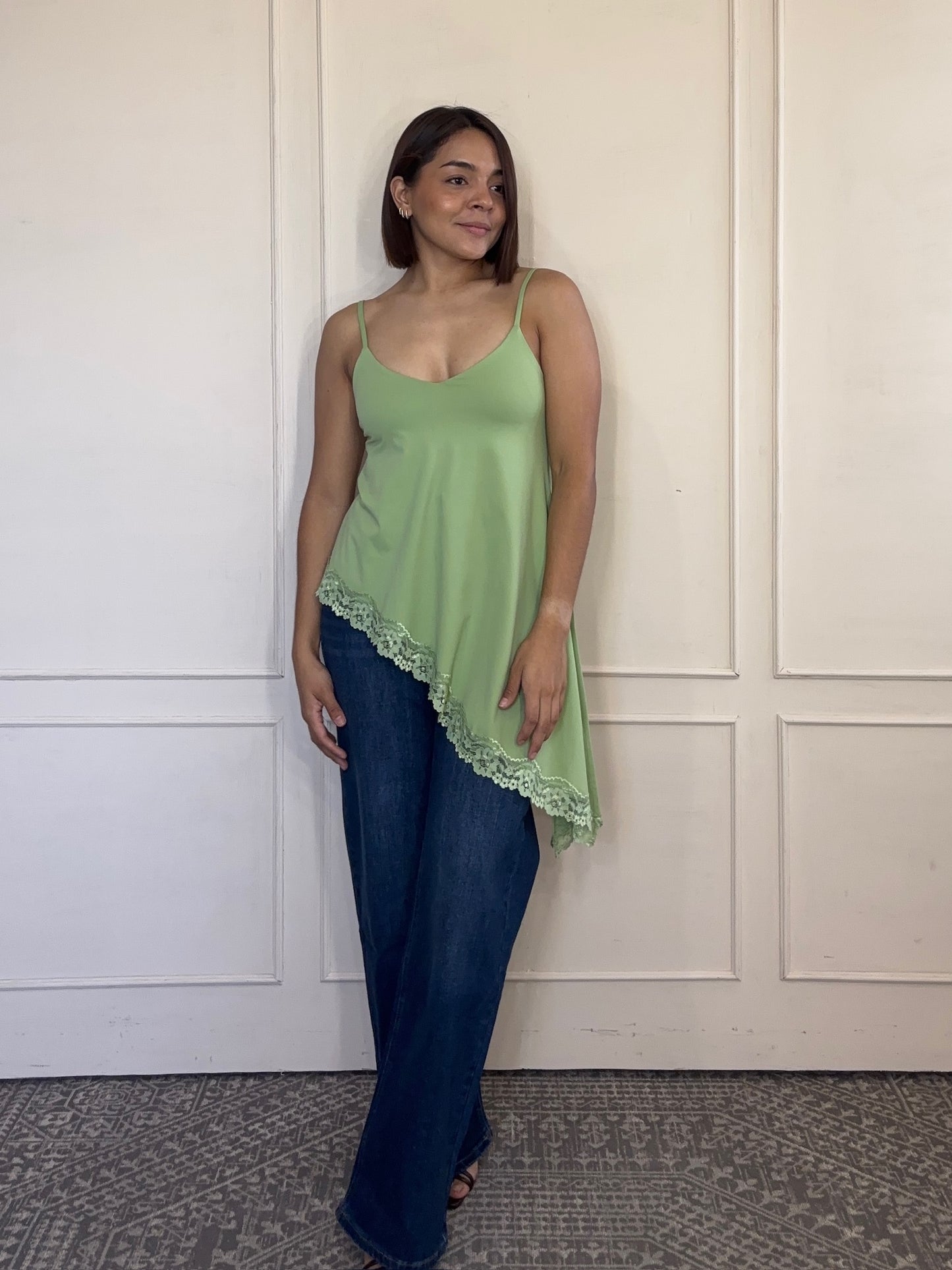 Blusa de Tirantes con Encaje