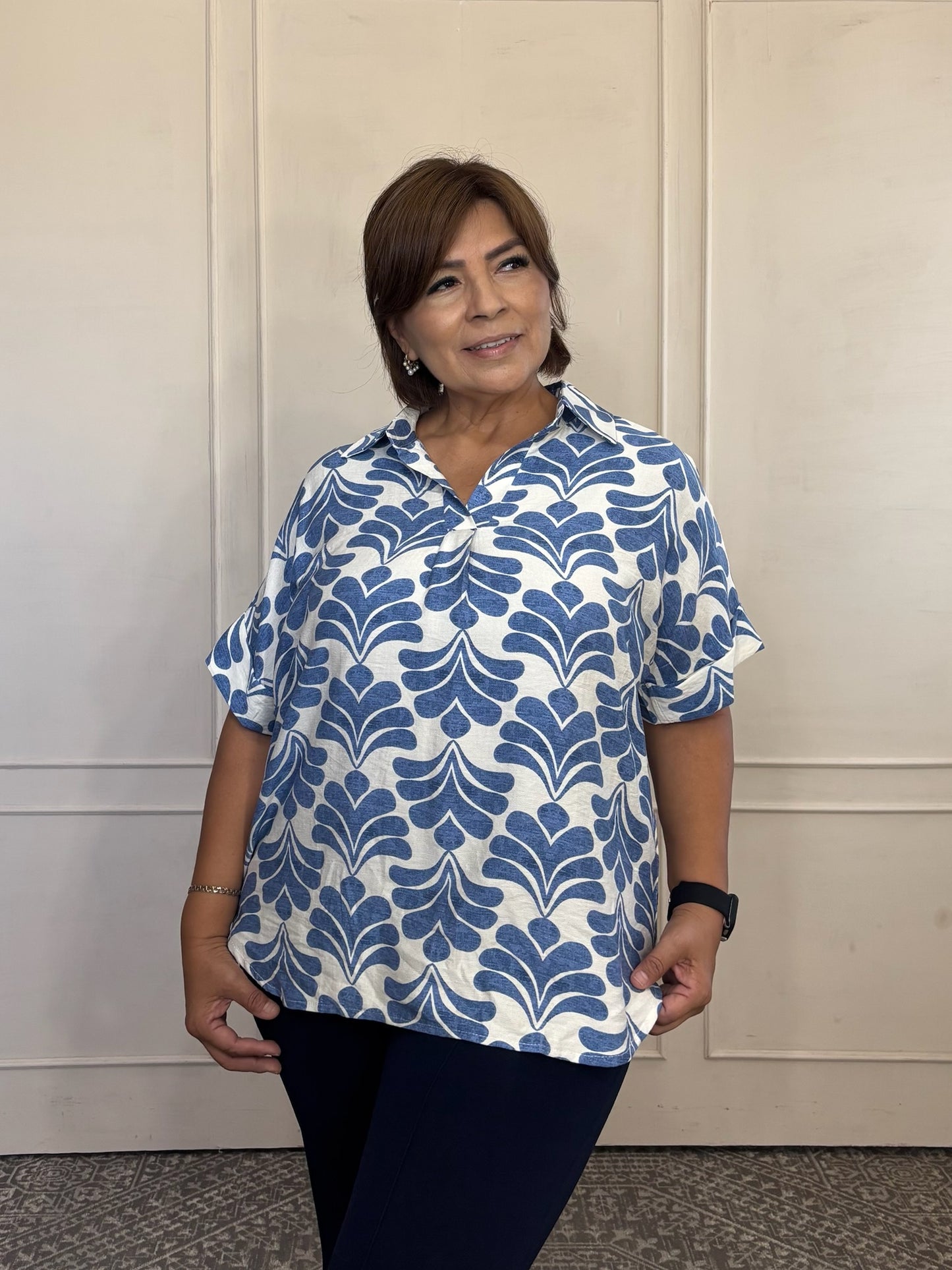 Blusa Estampada Cuello unitalla +