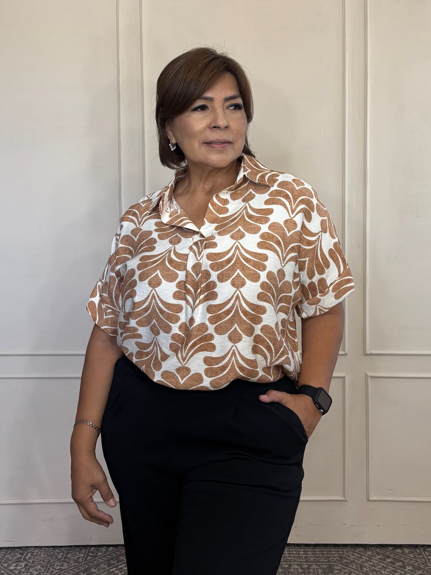Blusa Estampada Cuello unitalla +
