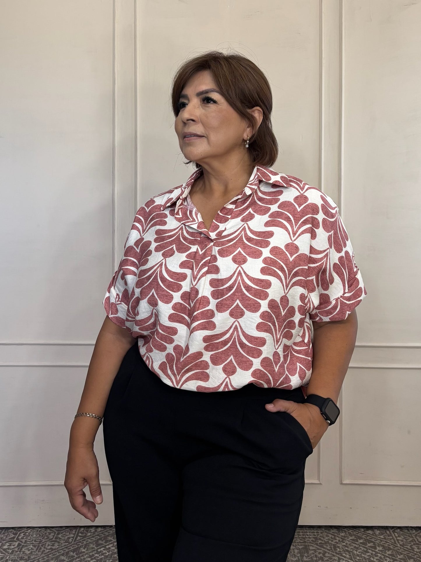 Blusa Estampada Cuello unitalla +
