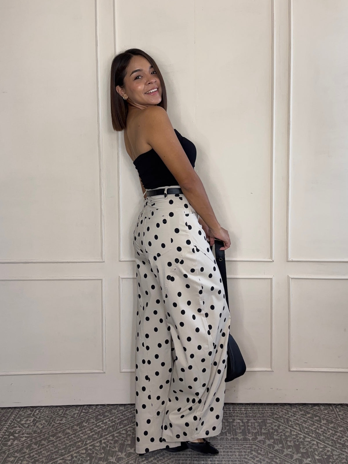 Pantalón Valentina · Lunares Pierna Amplia
