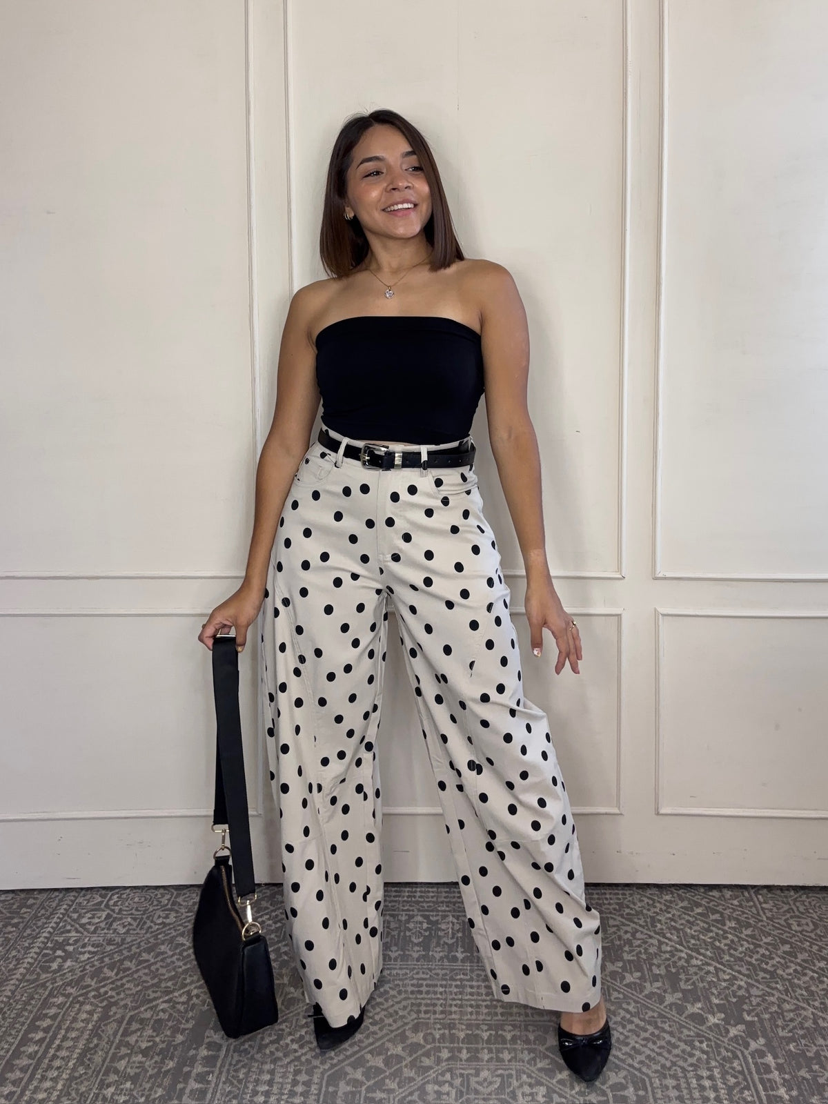 Pantalón Valentina · Lunares Pierna Amplia