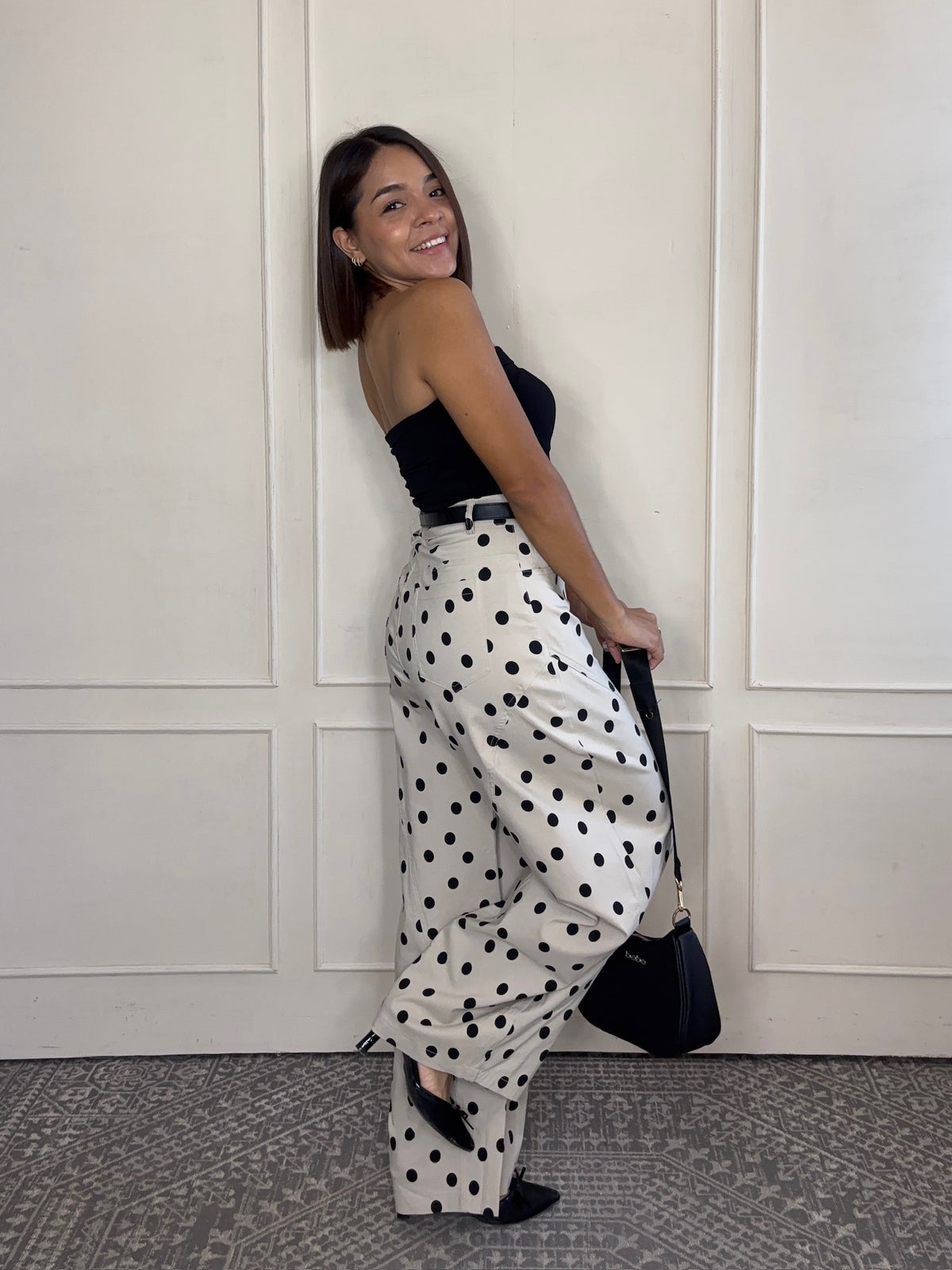 Pantalón Valentina · Lunares Pierna Amplia