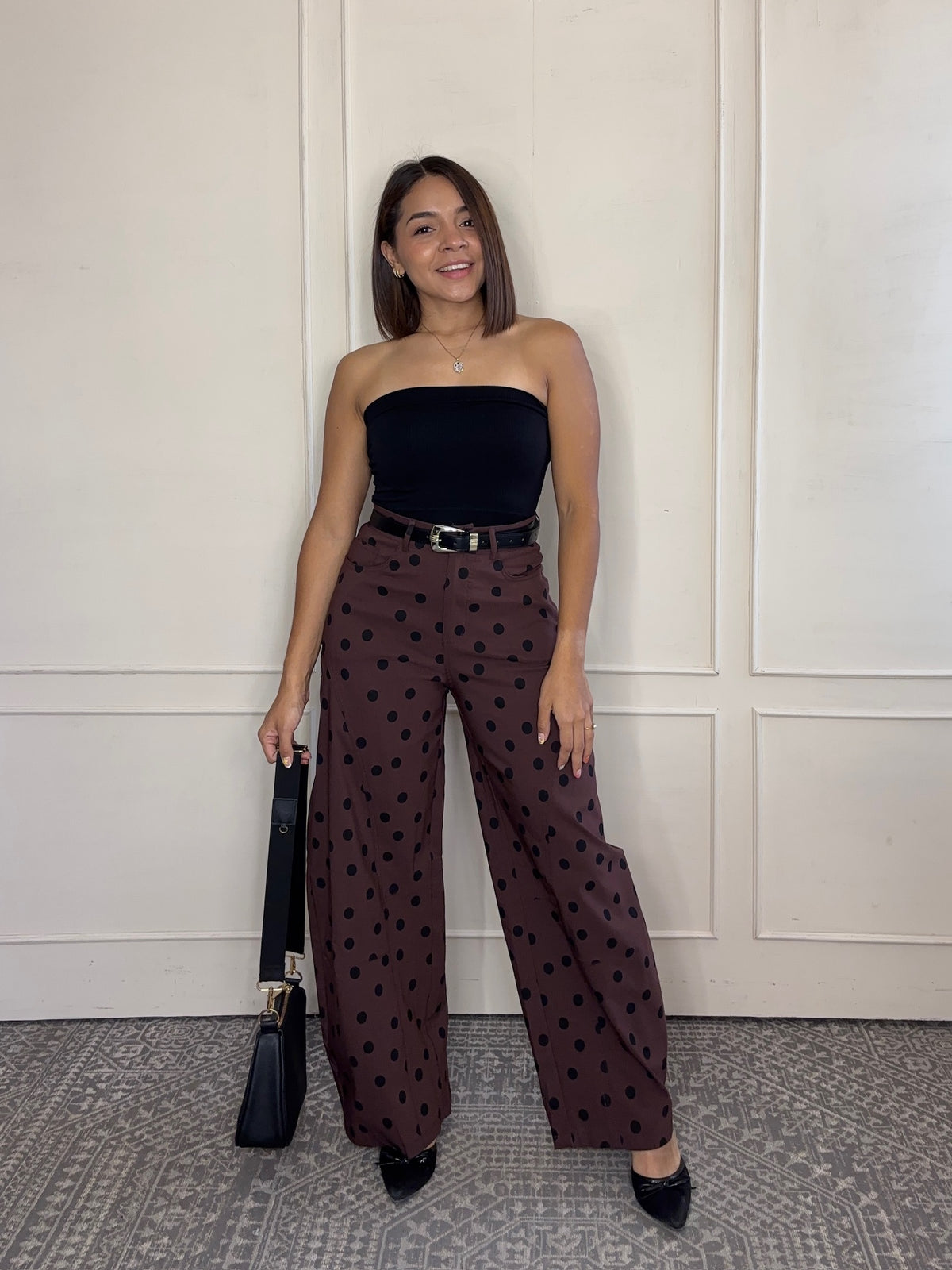 Pantalón Valentina · Lunares Pierna Amplia