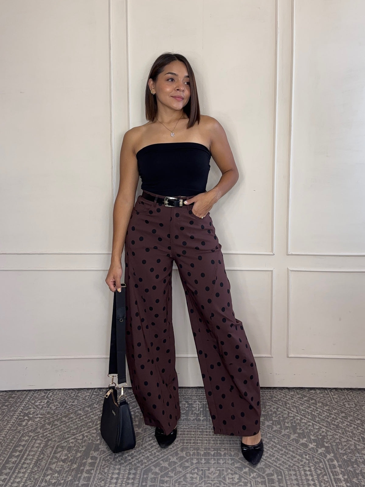 Pantalón Valentina · Lunares Pierna Amplia