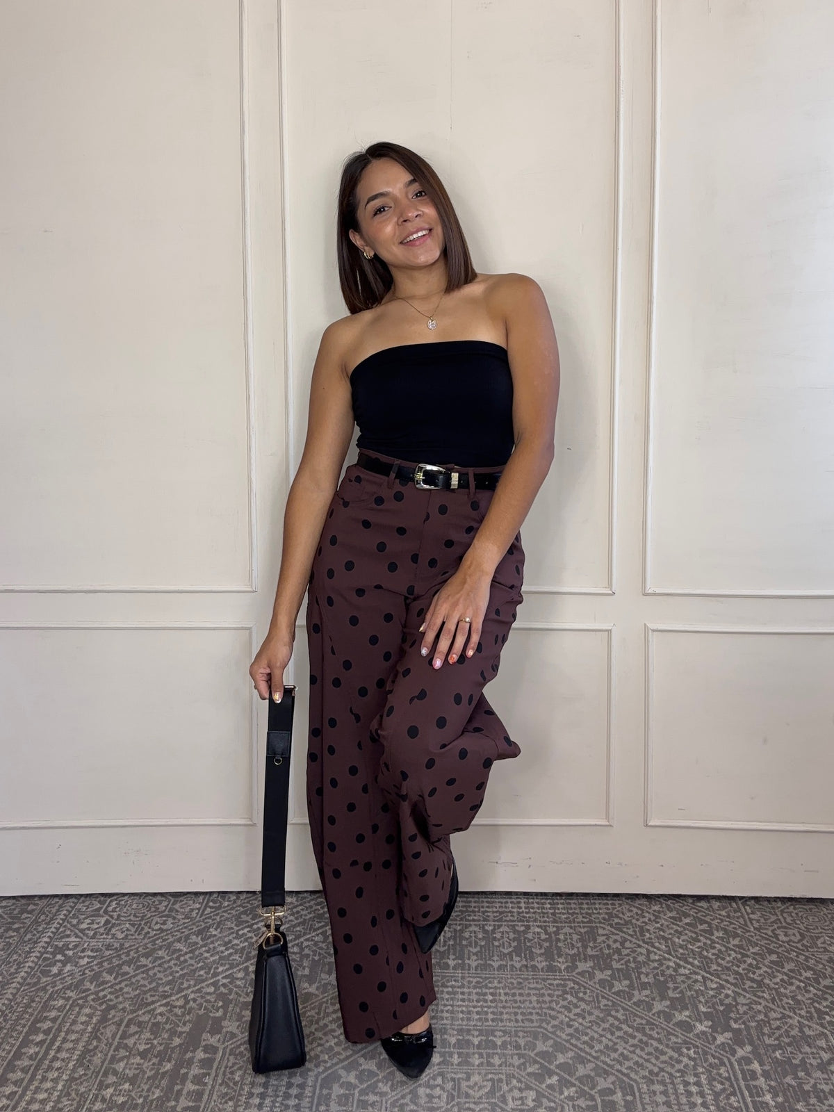 Pantalón Valentina · Lunares Pierna Amplia
