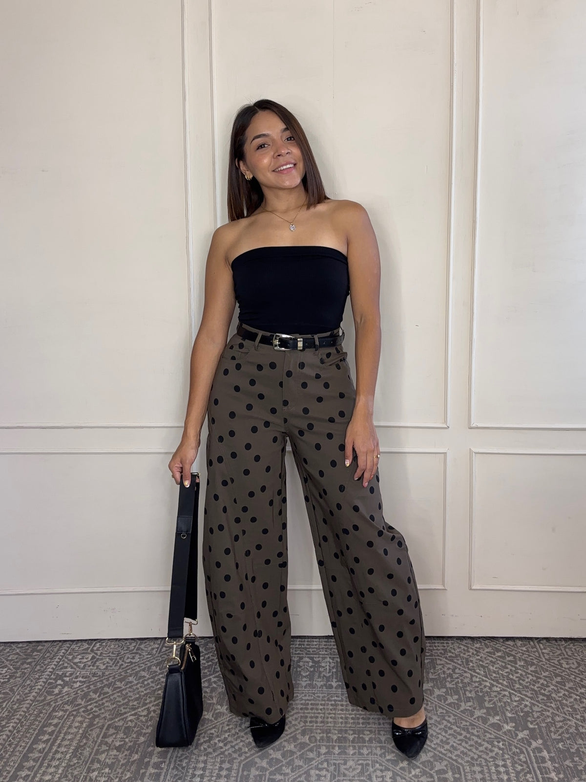 Pantalón Valentina · Lunares Pierna Amplia