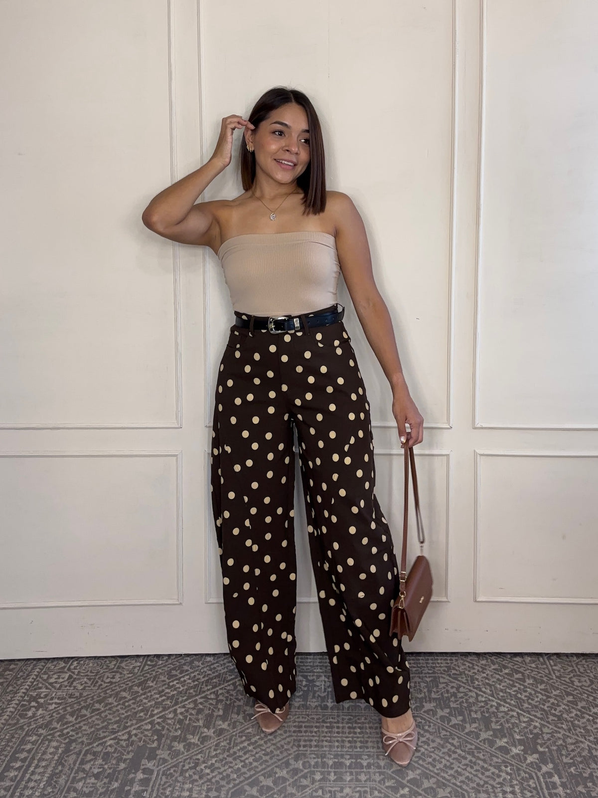 Pantalón Valentina · Lunares Pierna Amplia