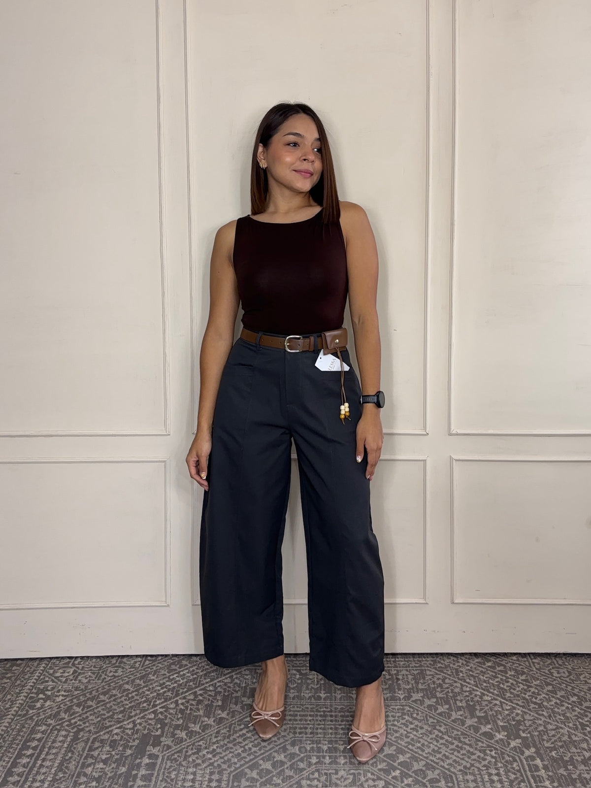 Pantalón Rocío · Pierna Curva con Cinto