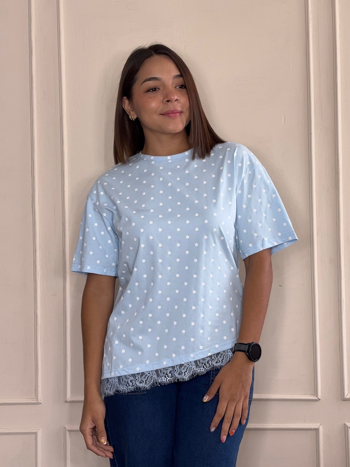 Blusa Lorena · Lunares con Encaje