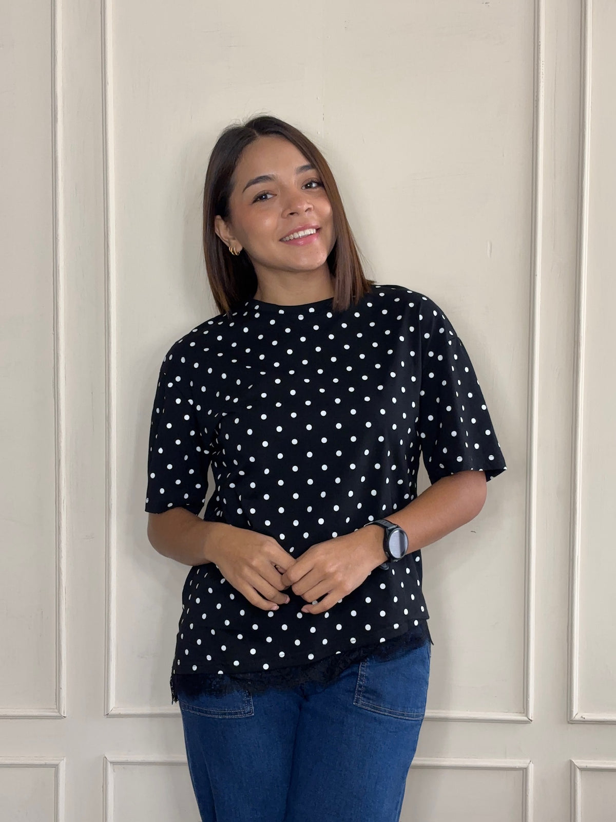 Blusa Lorena · Lunares con Encaje