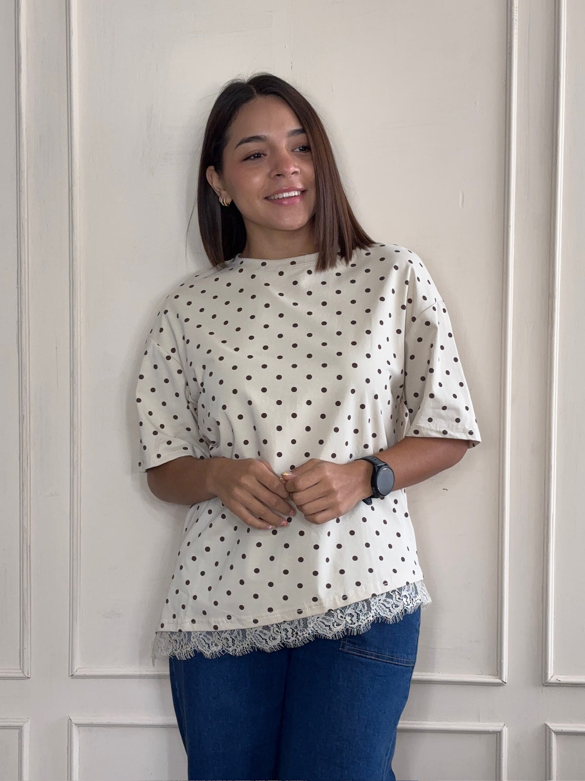 Blusa Lorena · Lunares con Encaje