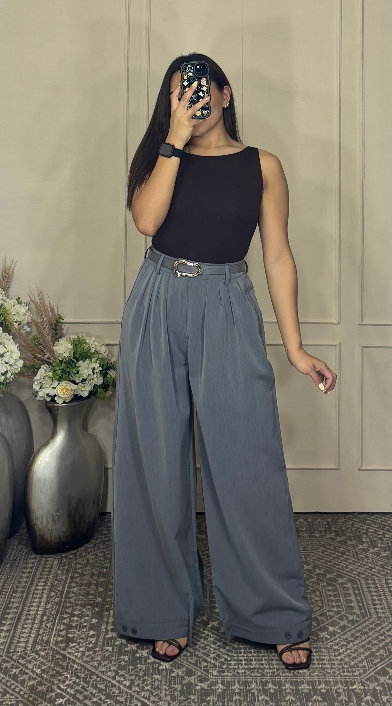 Pantalon de vestir pierna ancha