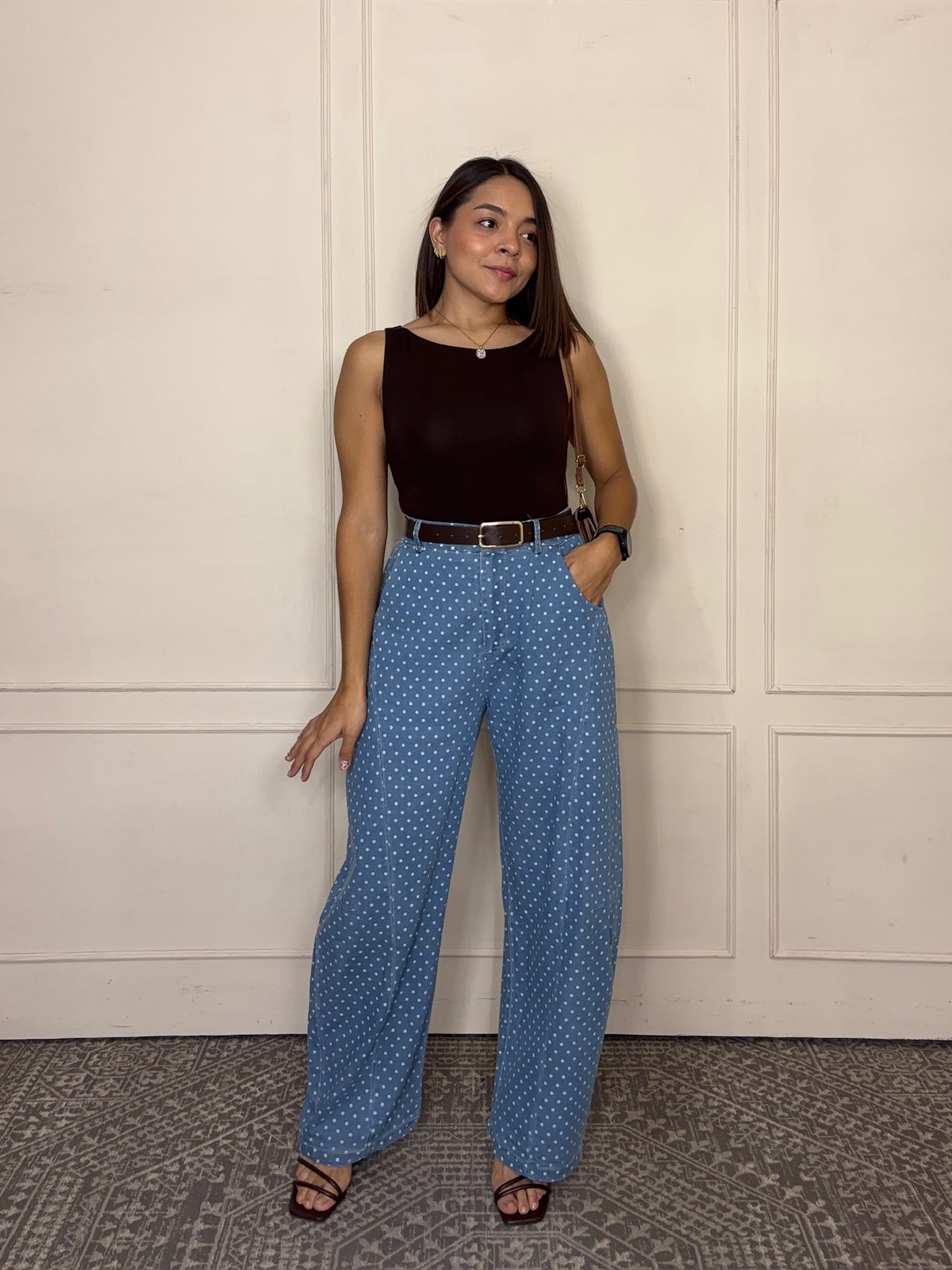 Pantalón Marisol · Mezclilla con Puntos