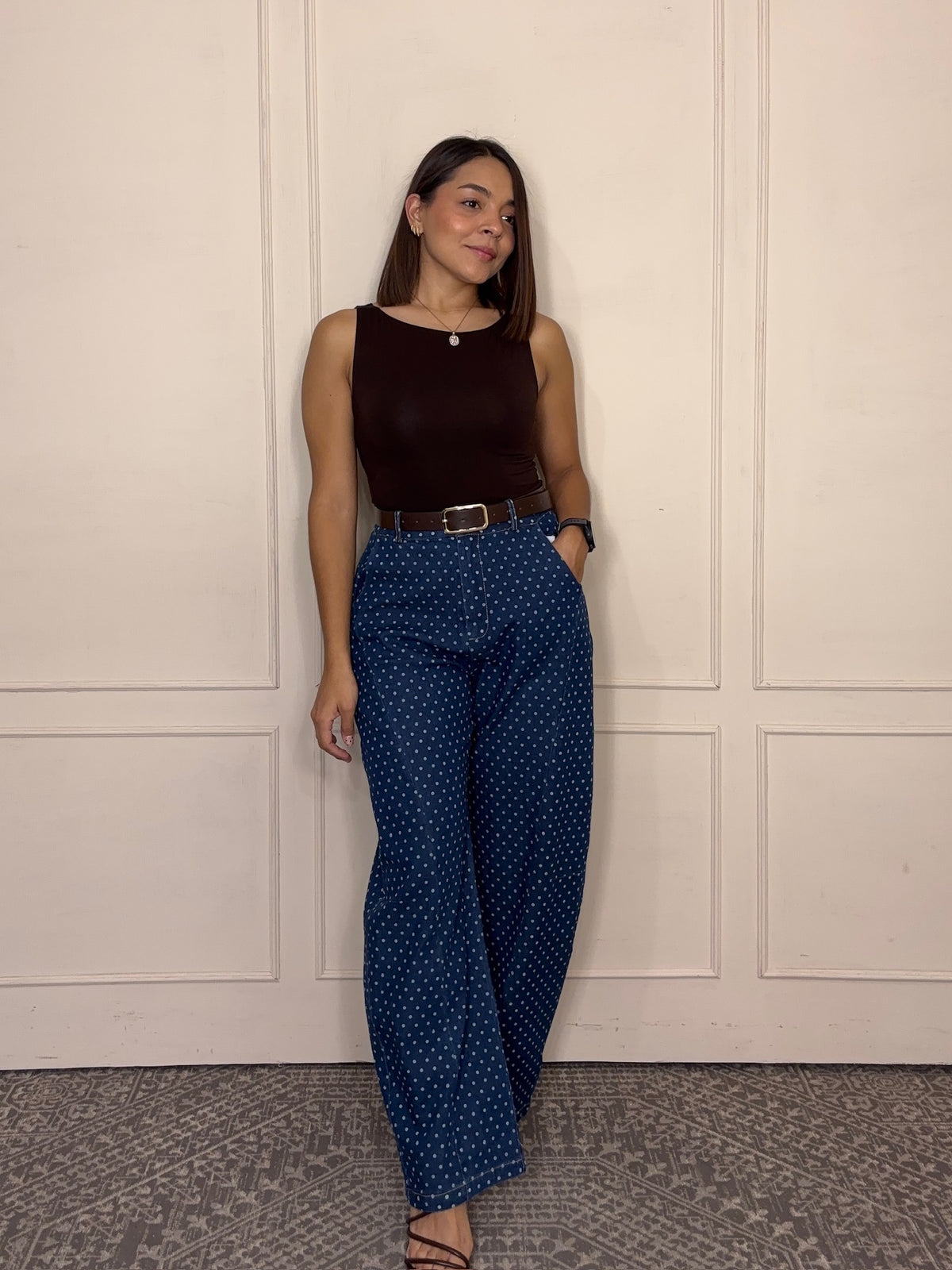 Pantalón Marisol · Mezclilla con Puntos