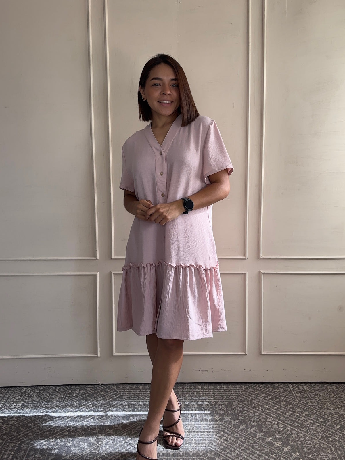 Vestido holgado liso