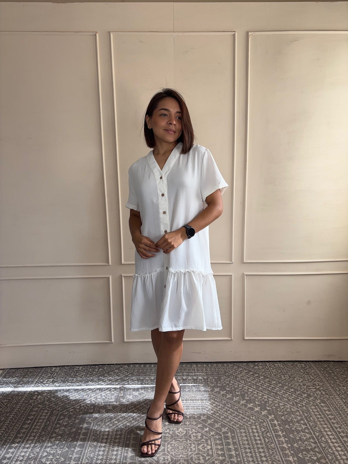 Vestido holgado liso