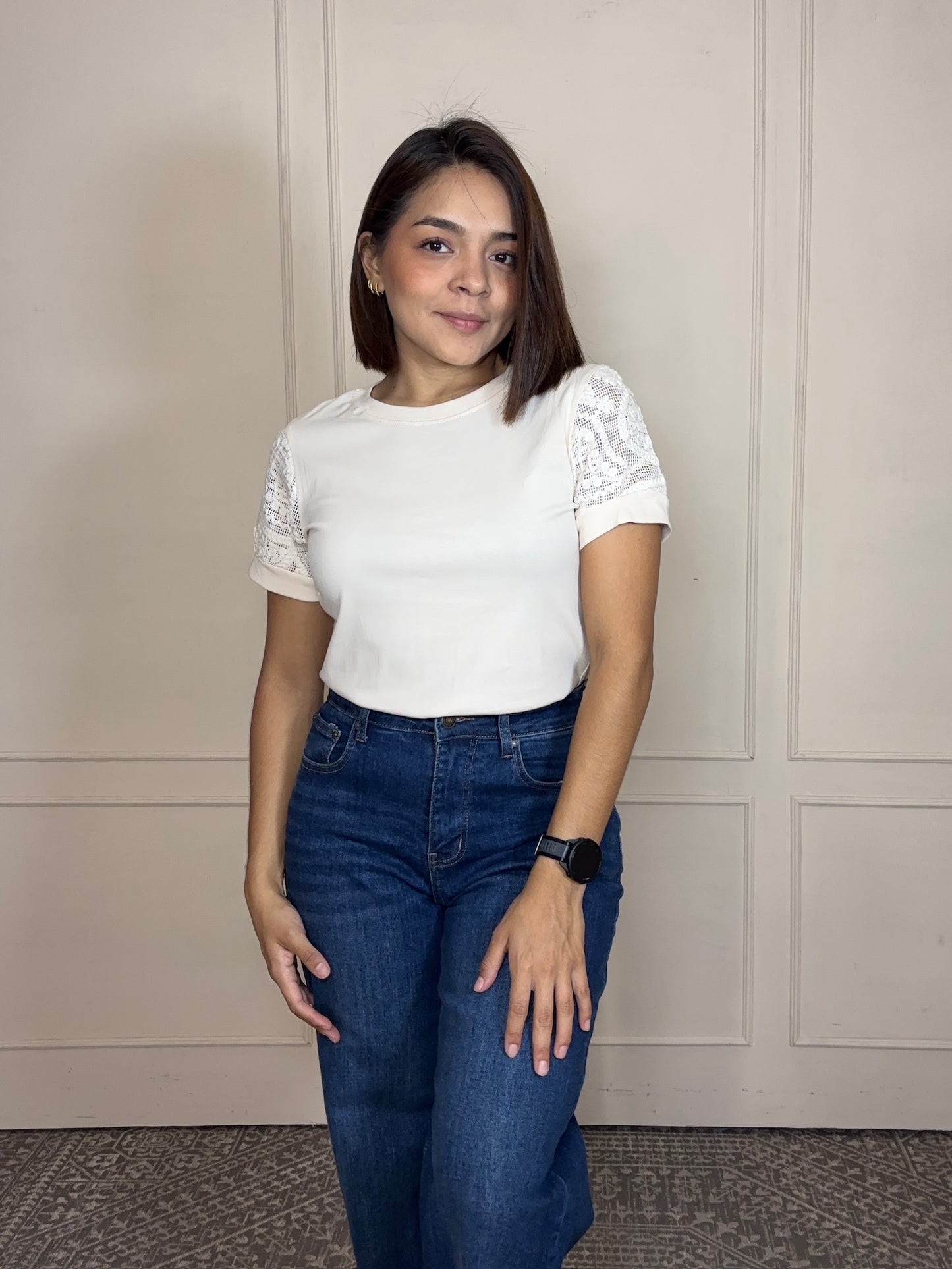 Blusa Manga estilo tejido