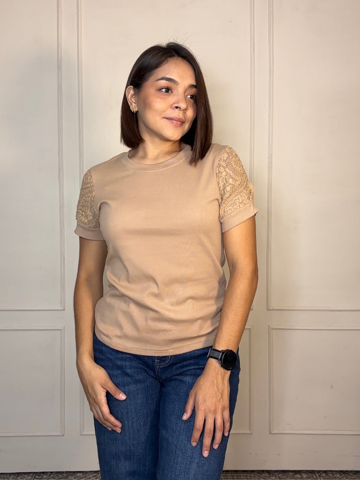 Blusa Manga estilo tejido