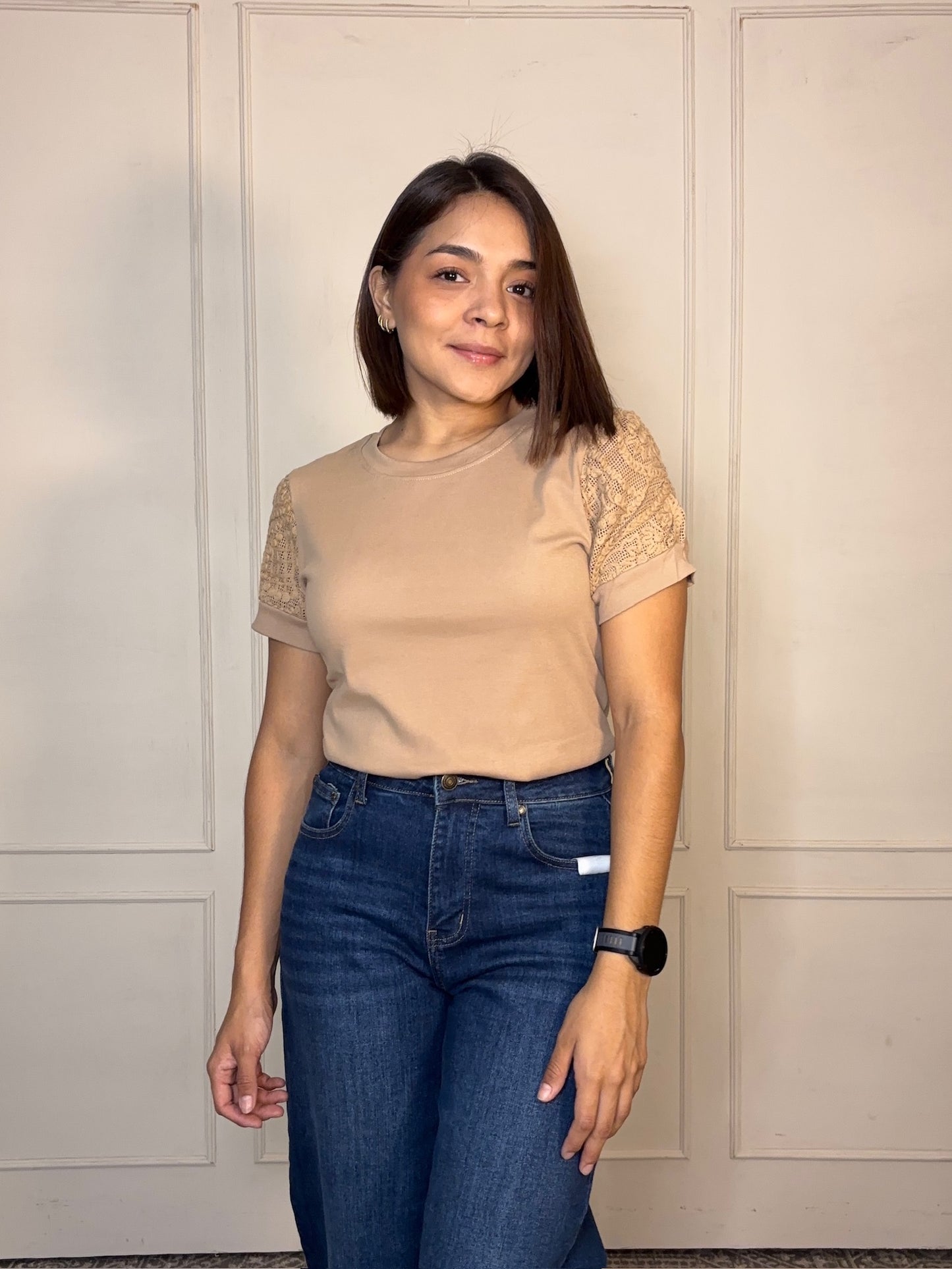 Blusa Manga estilo tejido