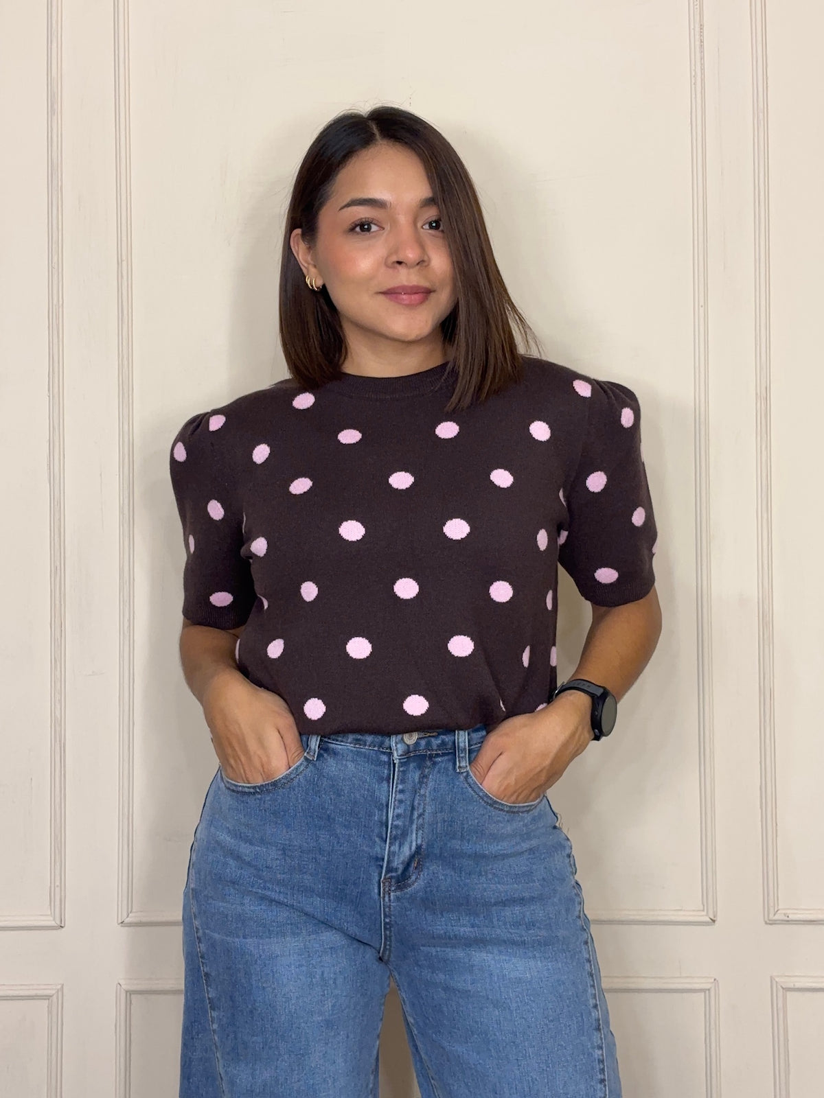 Blusa Amparo · Punto con Lunares