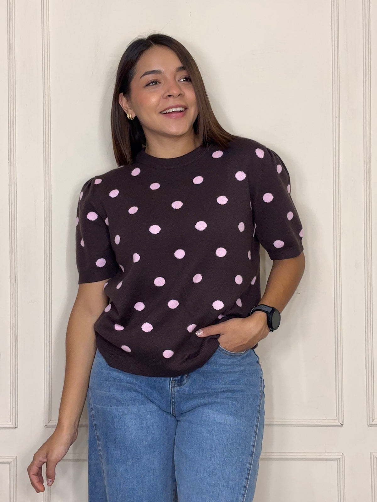 Blusa Amparo · Punto con Lunares