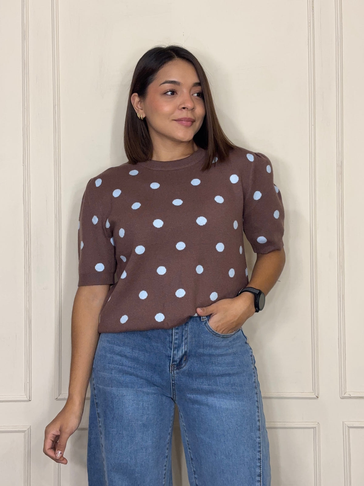 Blusa Amparo · Punto con Lunares