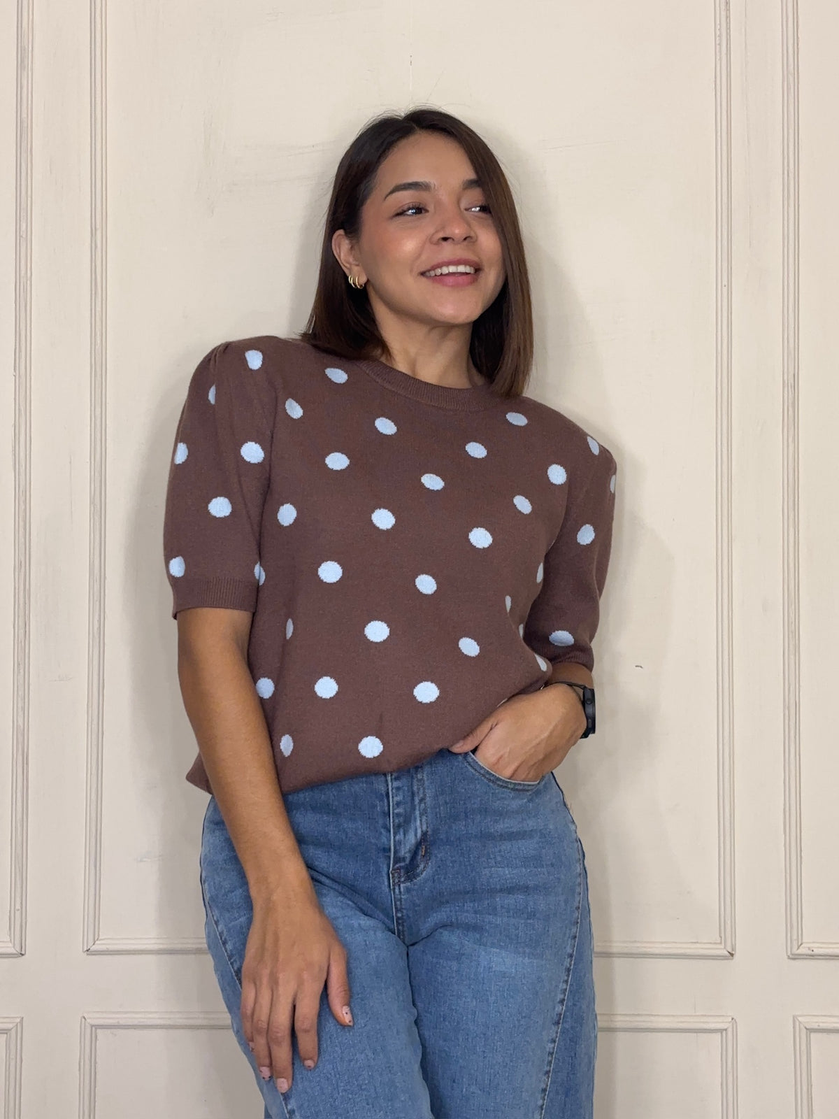 Blusa Amparo · Punto con Lunares