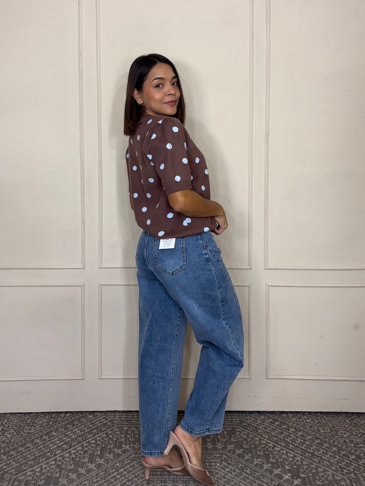 Pantalón Carolina · Mezclilla Clara Barrel