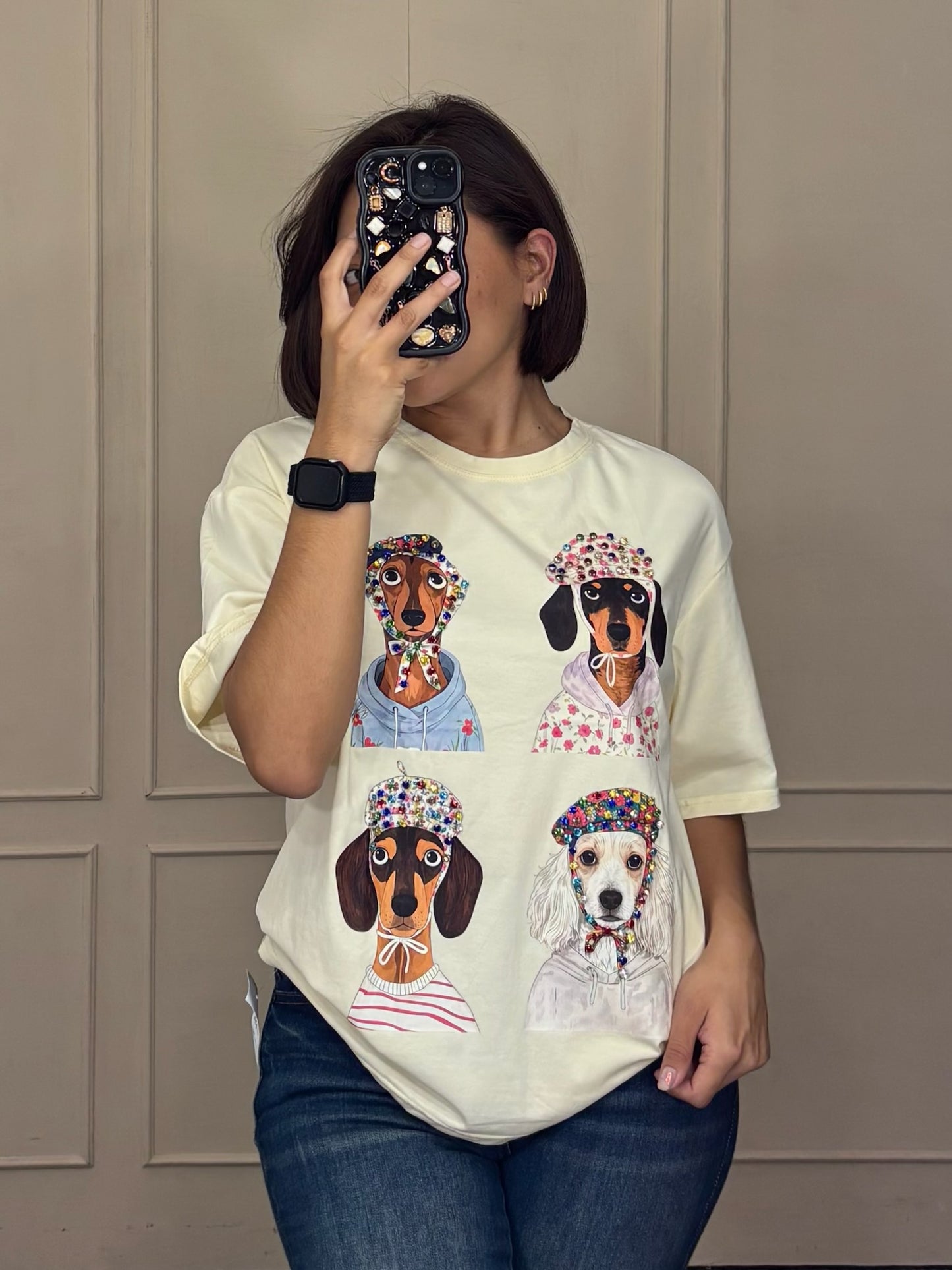 Playera Estampado de Perritos