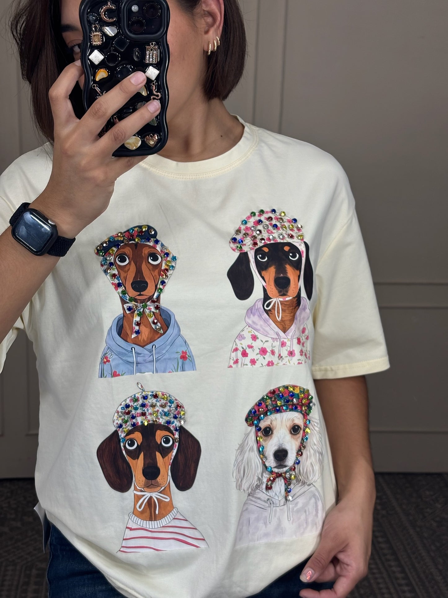 Playera Estampado de Perritos