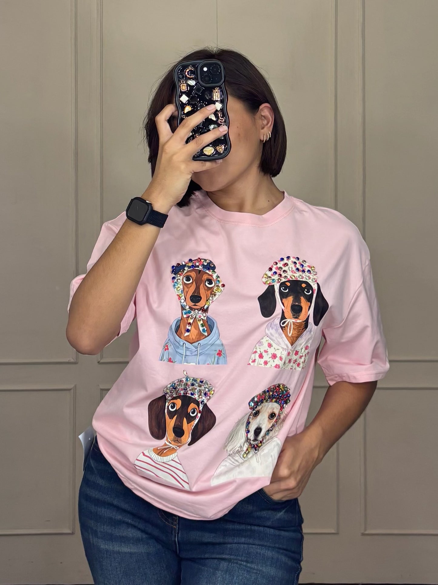 Playera Estampado de Perritos