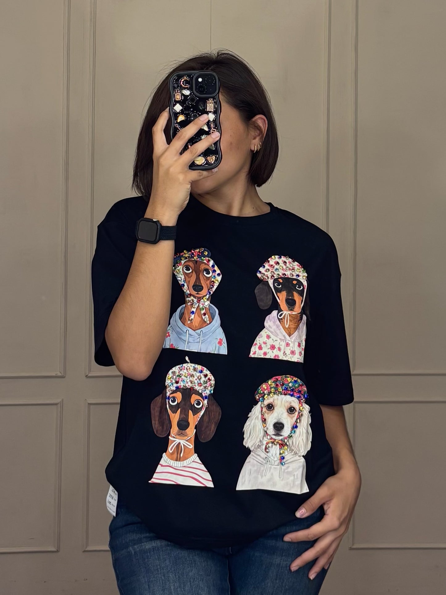 Playera Estampado de Perritos