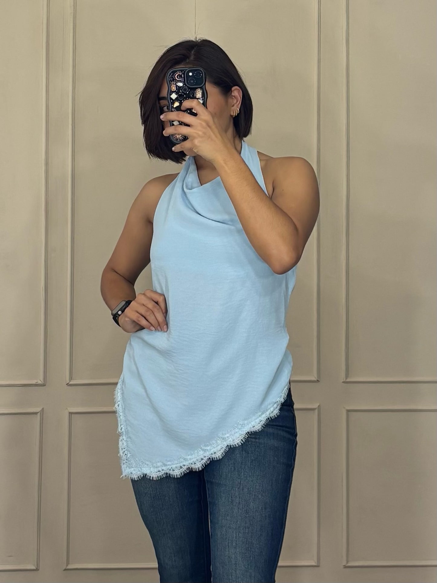 Blusa Halter con Espalda Descubierta