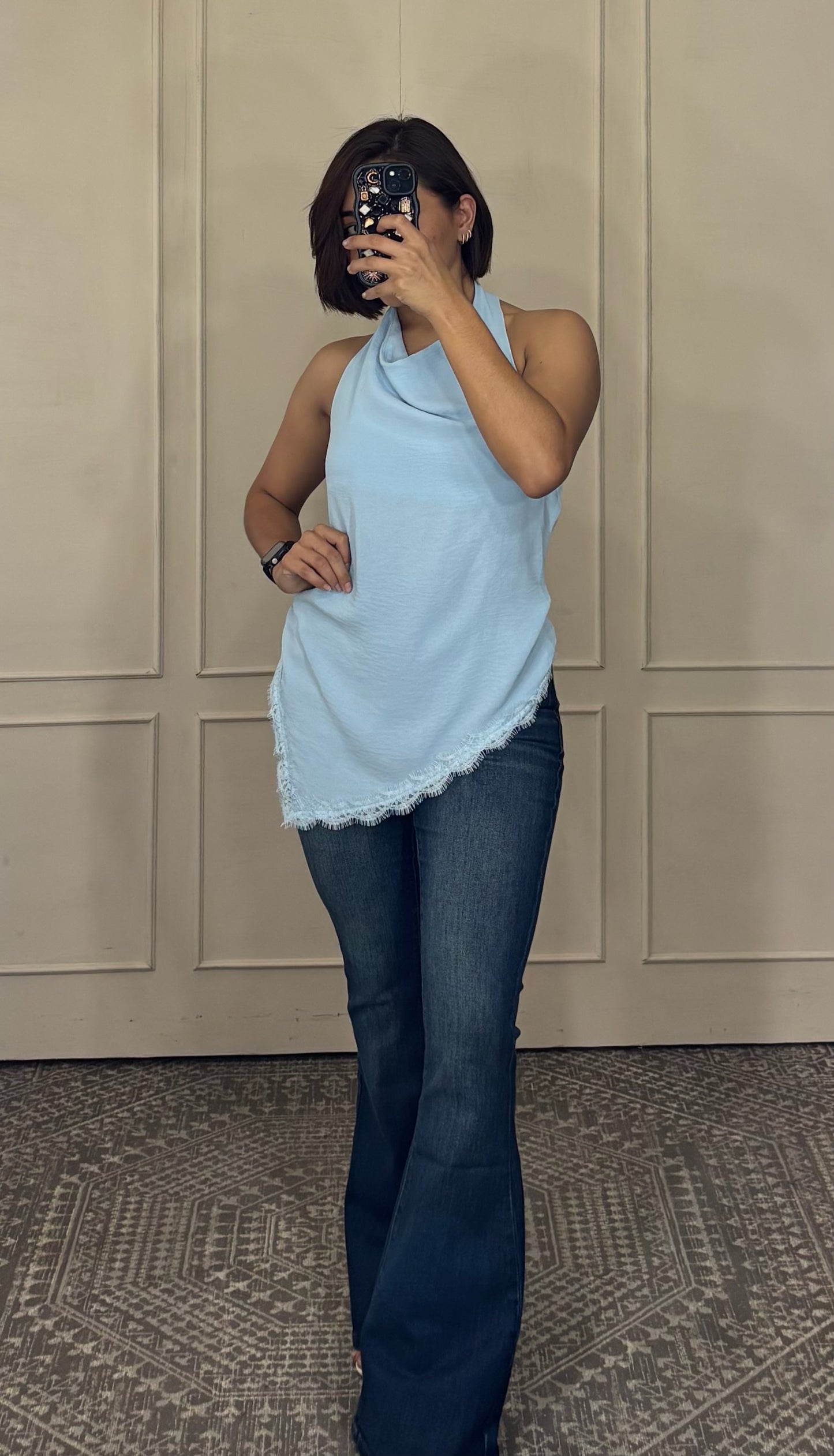 Blusa Halter con Espalda Descubierta
