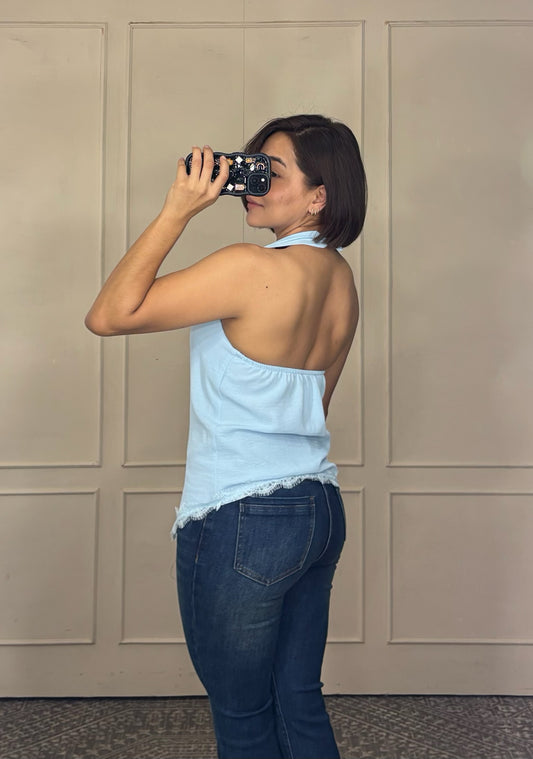 Blusa Halter con Espalda Descubierta
