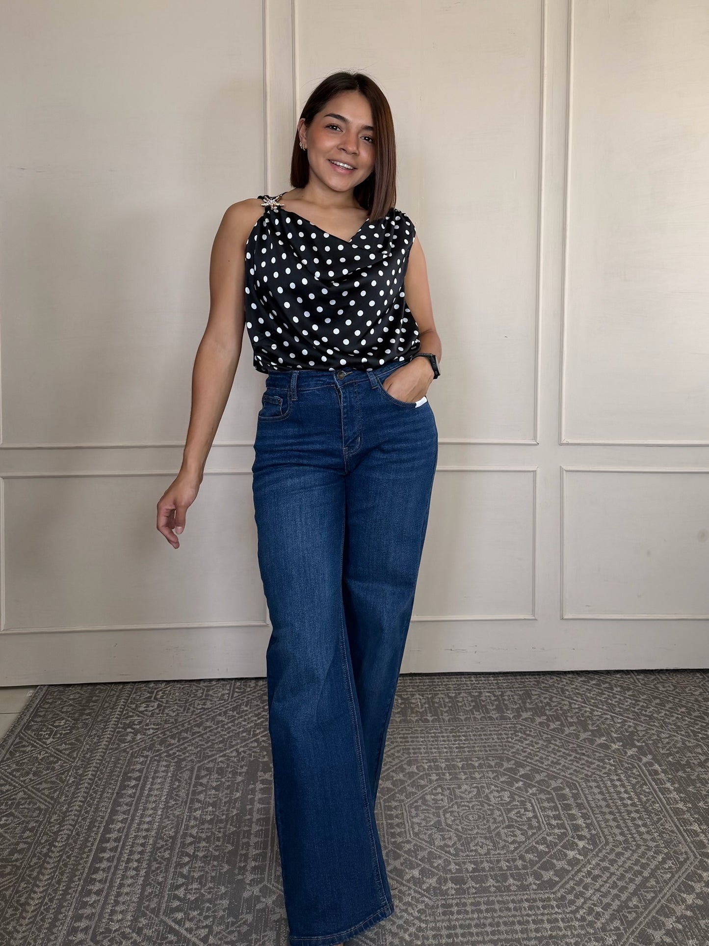 Body polka dots con aplicacion