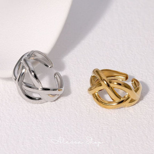 Anillo ajustable cruzado