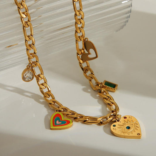 Collar diges corazon ojo