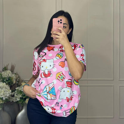 Blusa kitty brillos