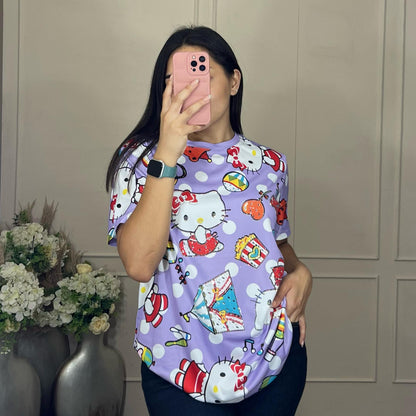 Blusa kitty brillos