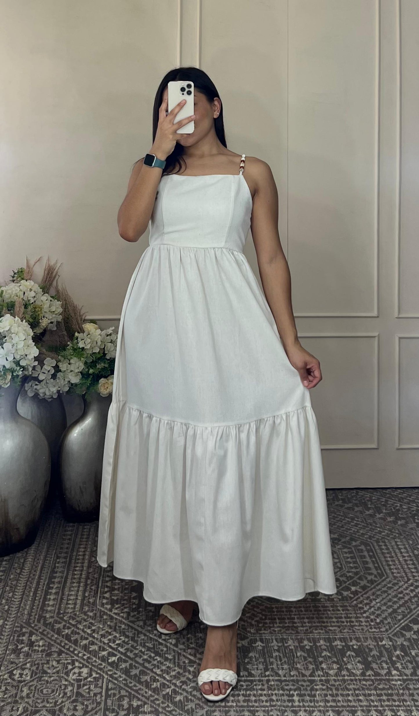 Vestido largo tirantes liso
