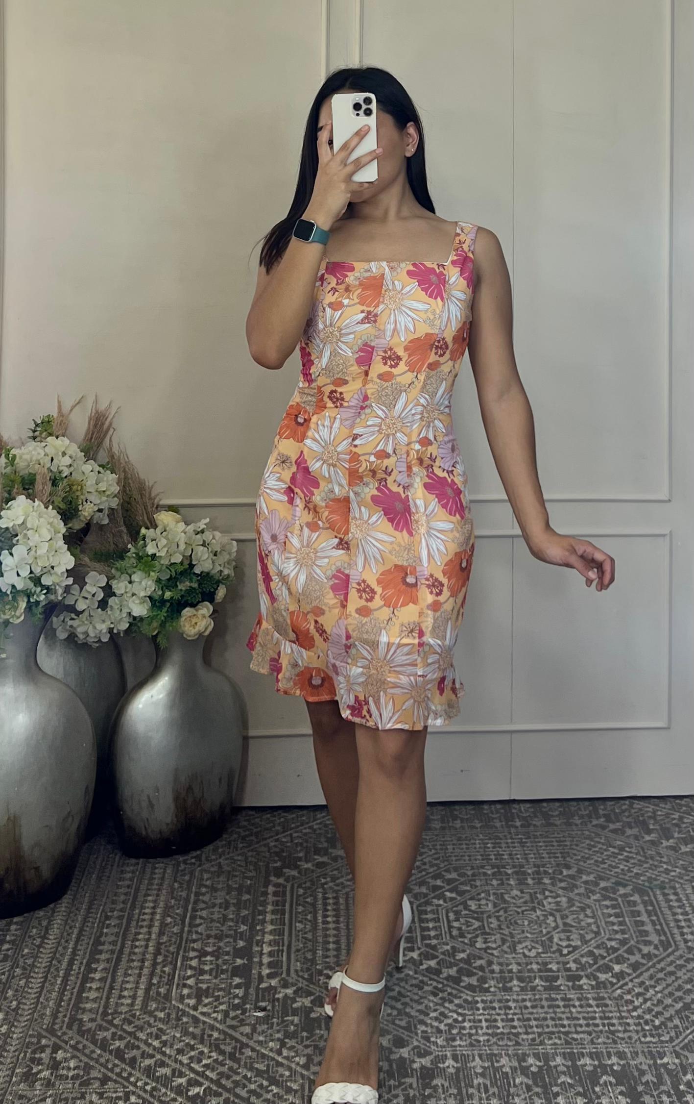 Vestido flores tirantes