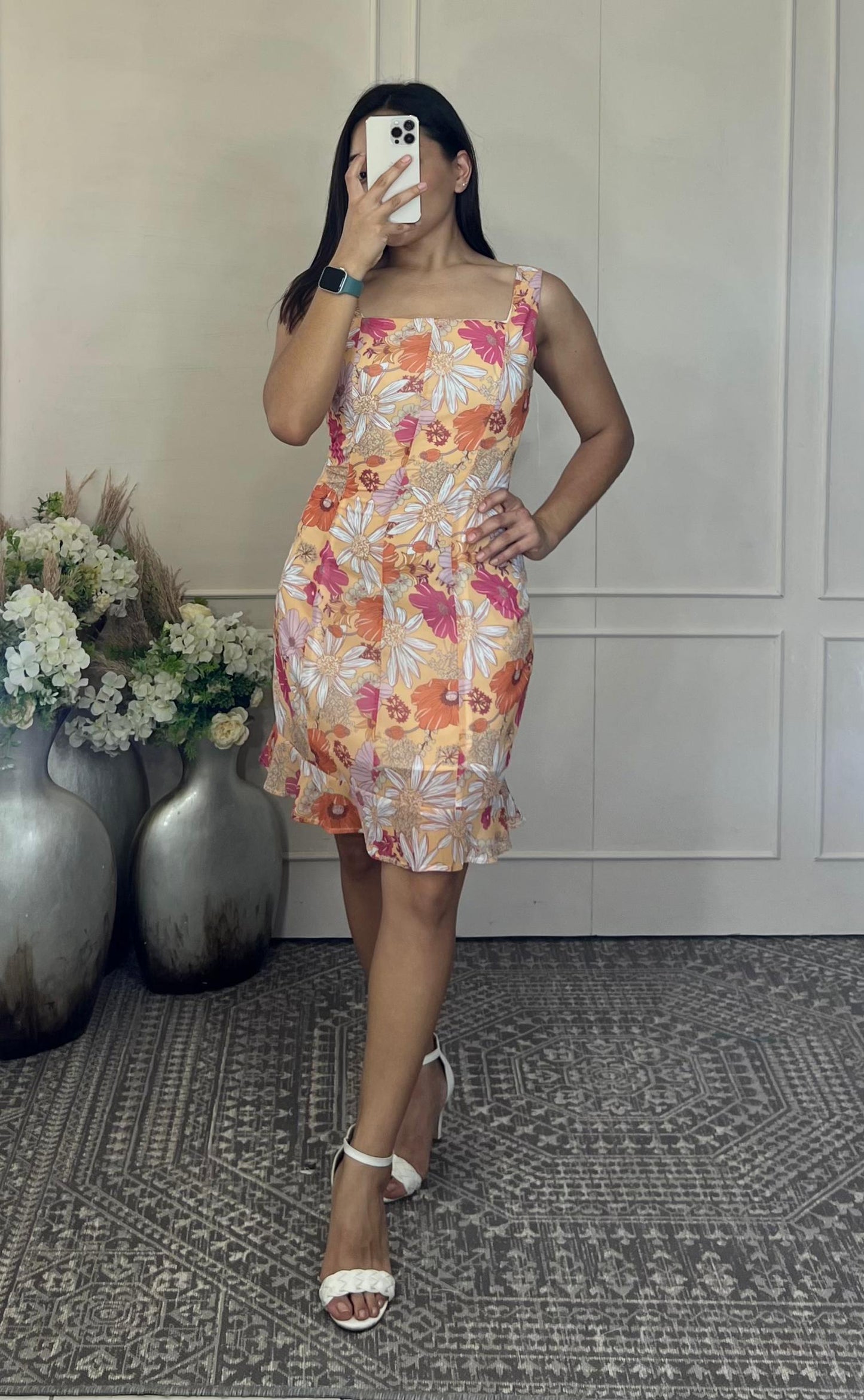 Vestido flores tirantes