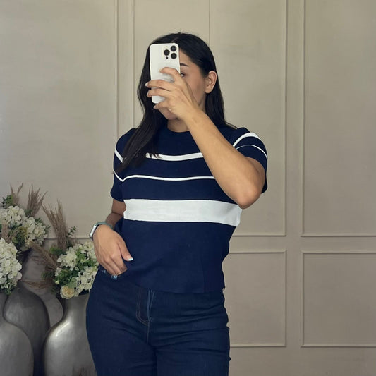 Blusa casual rayas horizontales