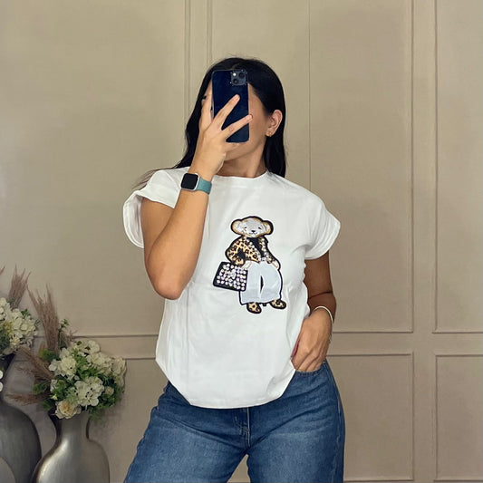 Blusa osita coqueta con bolsa