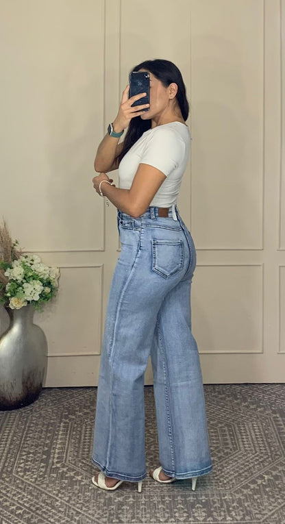 Pantalon mezclilla claro brillos 2