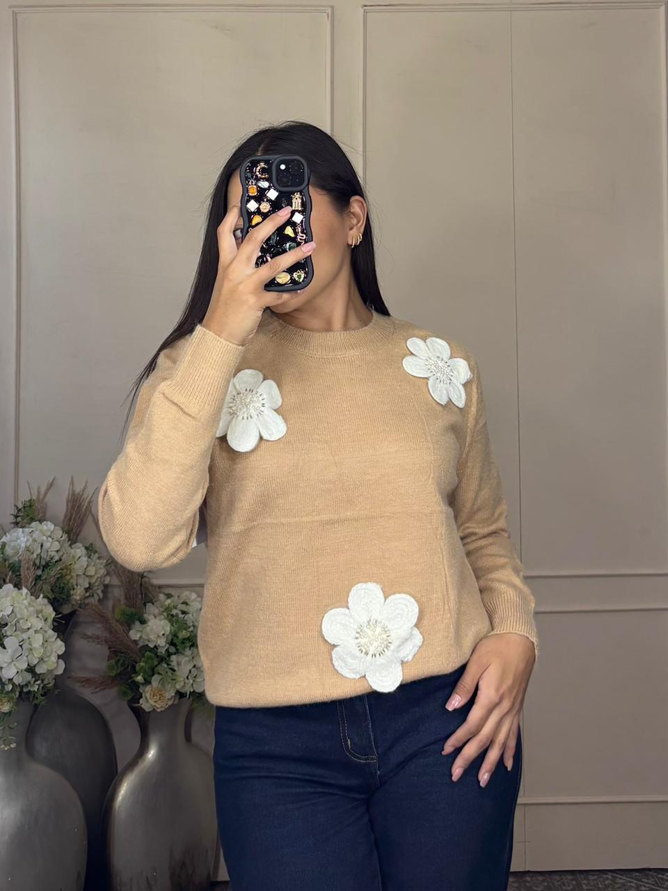 Sueter flores unitalla