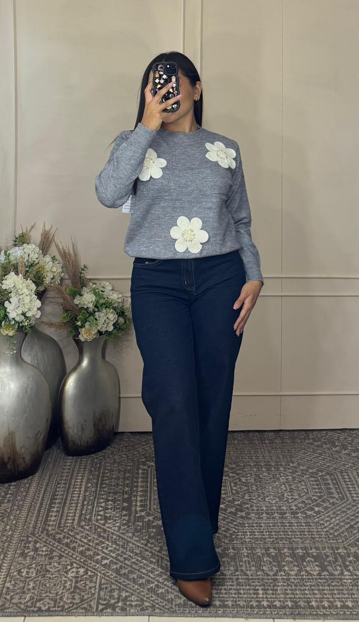 Sueter flores unitalla