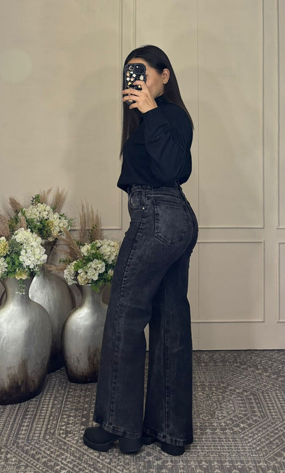 Pantalon brillos corte recto